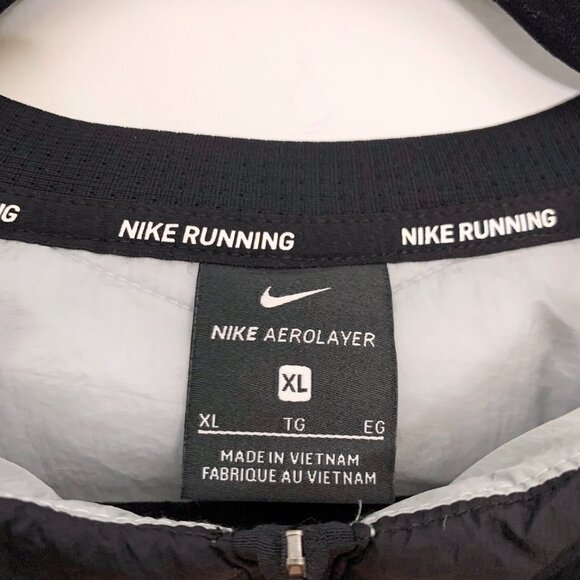 Nike Black Aerolayer Sleeveless Packable Running Vest Jacket XL - Picture 5 of 7